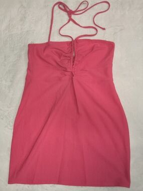 wild fable Hot Pink Strapless Halter Dress
